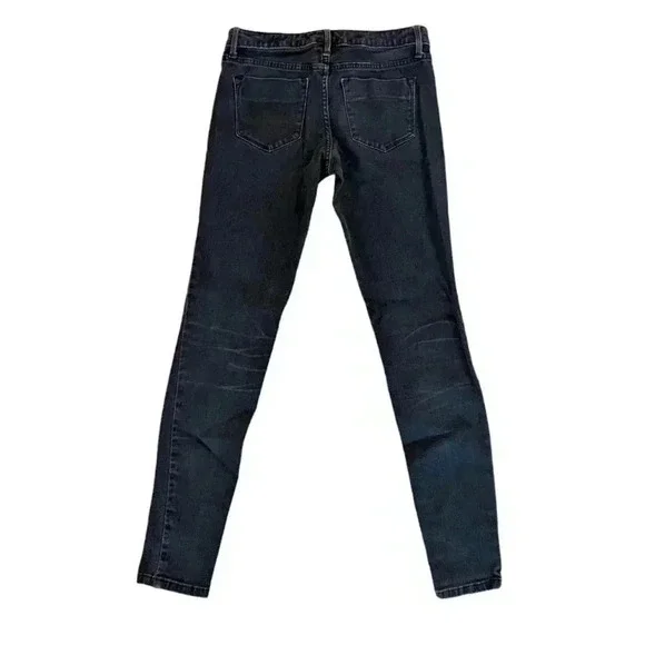 Mossimo Women's Skinny Jeans Mid-Rise SZ 4 Color Navy Blue - Picture 2 of 5